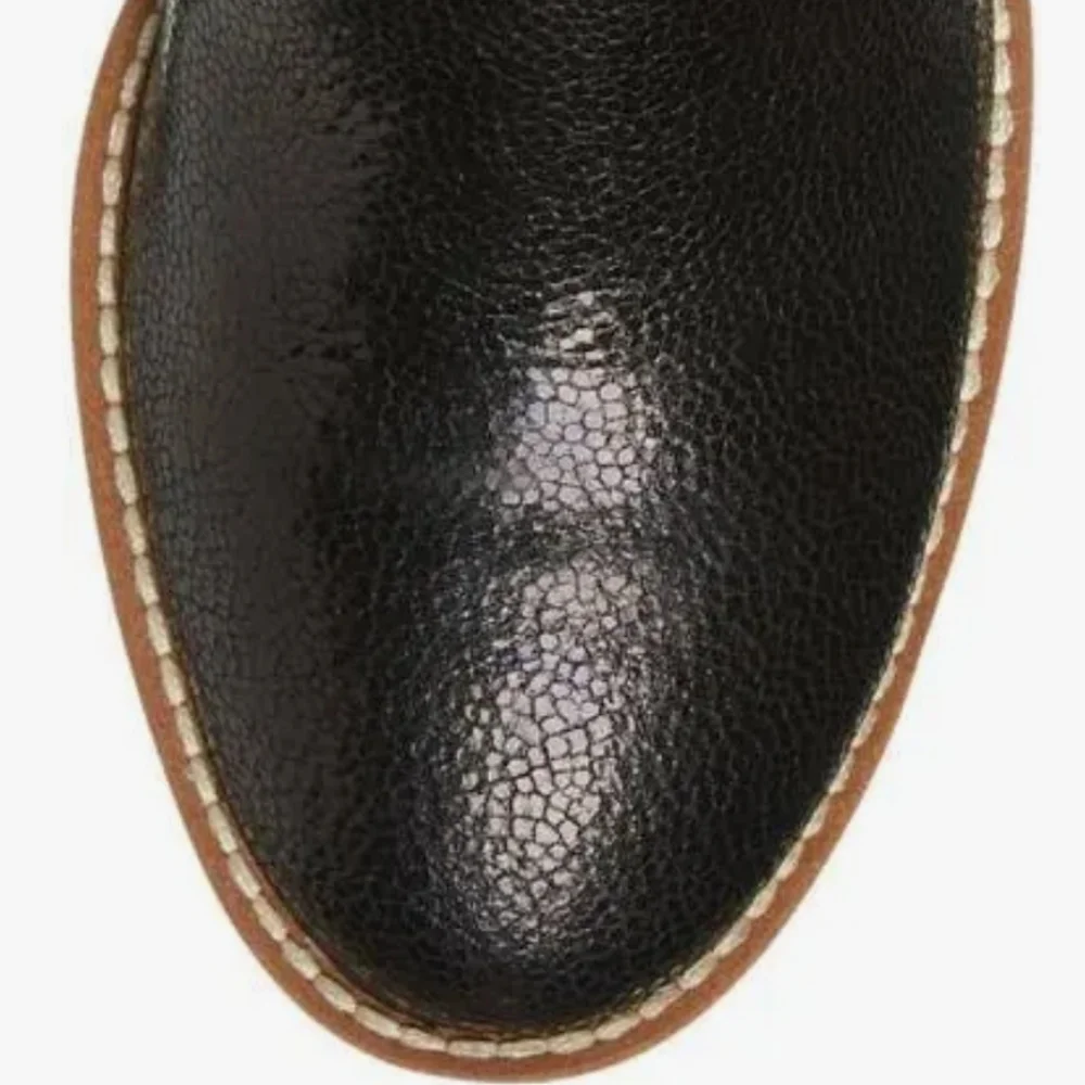 Eileen Fisher New Liou Embossed Leather Wedge Chelsea Boots. - Picture 3 of 11